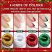 Yueshop Christmas Nail Art Gel Liner Polishes Set - 4x 8ml White Gold Red Green Colors - Soak Off Collection with Thin Nail Art Brush Pen Tool - DIY Nail Art for Girls and Women - Buy Online on SooperMarket.com