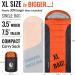 VENTURE 4TH Backpacking Sleeping Bag - Lightweight Warm & Cold Weather for Adults, Kids, Couples - Ideal for Hiking, Camping & Outdoor Adventures - XXL Double Size 4.5lbs | Orange/Gray - Buy Online on SooperMarket.com