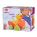 Eichhorn 100002423 - Pull-along duck head and wings movable with sound 17 cm long birch wood