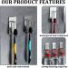 Funincrea 2 Pack Toothbrush Holder - 2-in-1 Wall-Mounted Self-Adhesive Rack for Toothbrushes & Cups (Black) - No Drilling Required | Durable Bathroom Organizer - Buy Online on SooperMarket.com