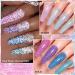 MSRUIOO Reflective Glitter Color Changing Gel Nail Polish Temperature Color Change Glitter Gel Polish Reflective Gel Nail Polish Diamond Glitter Pink Purple Blue Color Changing Nail Polish 2 Colors Changing Gel Nail Polish - Buy Online on SooperMarket.com