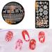 Sanwood Nail Stamping Plate - Clear Engraved Xmas Patterns | Stainless Steel Nail Art Template Tool Kit for Manicure - Style 5 - Buy Online on SooperMarket.com