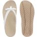 WHITIN Women's Flip Flops Thong Sandals with Arch Support | Soft Toe Post | Deep Heel Cup | Bowknot White - Buy Online on SooperMarket.com