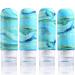 Gemice travel bottles for toilet items TSA groomed travel size 85 ml BPA-free leak-proof travel tub refillable liquid liquid travel accessories for cometic shampoo and lotion soap (4 pieces) turquoise