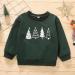 Kids Christmas Tree Print Crewneck Sweatshirt | Army Green | 2-3T - Buy Online on SooperMarket.com