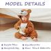 COOKY.D Baby Hooded Rompers | Winter Flannel Jumpsuit Pajamas | 24-30 Months | Brown - Buy Online on SooperMarket.com