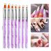 TOROKOM 19 Pcs Nail Art Brushes Set - Acrylic & UV Gel Polish Painting Brushes and Tools (Purple) - Buy Online on SooperMarket.com