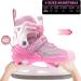 Xino Sports Deluxe Adjustable Ice Skates - Black/Pink, Faux Fur Padding, Reinforced Ankle Support - Pink Small Junior 13-3 - Buy Online on SooperMarket.com