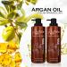 Moroccan Argan Oil Sulfate Free Shampoo and Conditioner Set - Repair and Hydrate Damaged, Dry, Curly, Frizzy Hair - Thickening for Fine/Thin Hair - Color and Keratin Safe - Buy Online on SooperMarket.com