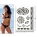 Terra Tattoos Black Mehndi Inspired Temporary Tattoos - 50+ Henna Designs - Waterproof, Nontoxic & Long Lasting - Perfect for Beach, Festivals & More - Buy Online on SooperMarket.com