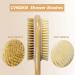 Bamboo Handled Shower Brushes for Exfoliating and Body Massage - Soft and Hard Natural Boar Bristles - Ideal for Back and Whole Body Scrubbing - Buy Online on SooperMarket.com