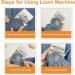 Darning Egg Mini Loom for Socks | 14 Hooks Speedweve Style Weaving Tool | 9 Large Eye Needles | 50 Colors Thread for DIY Handcraft - Buy Online on SooperMarket.com
