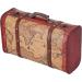 Vintage Composite Wood Portable Suitcase with Map Pattern - Stylish Storage Chest for International Shipping - Buy Online on SooperMarket.com