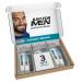 Just For Men Mustache & Beard, Beard Coloring for Gray Hair, With Biotin Aloe and Coconut Oil for Healthy Facial Hair - Darkest Brown, M-50 (Pack of 3, Ecomm Friendly Packaging) Pack of 3 Darkest Brown