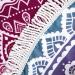 Oversize Round Mandala Beach Towel - Bohemian Quick Dry Microfiber Towel with Tassel - 59 Green Pink Mandala Design - Buy Online on SooperMarket.com