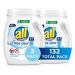 All Mighty Pacs with stainlifters free clear Laundry Detergent, Free Clear for Sensitive Skin, 66 Count - (Pack of 2) 66 Count (Pack of 2)