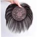 1PC Human Hair Topper Thinning Hair Topper Clip in Hairpieces Short Hair Wigs 20cm Dark Brown Hair Extensions for Women - Buy Online on SooperMarket.com