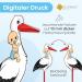 Gl cksgut Rattierorch Baby Blue 5-Part Set | Birth Stork with Wooden Stick Name Tag Greeting Card & Pen | Perfect Birth Gift for Baby Boy - Buy Online on SooperMarket.com