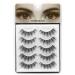 3D eyelashes false eyelashes natural look handmade artificial eyelash fluffy lashes reusable multipack (5 pairs) 1 piece (1 Pack)