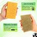 Natural Sponge 10 Pack - Eco-Friendly Kitchen Sponge | Biodegradable Plant-Based Cleaning Dish Sponge - Buy Online on SooperMarket.com