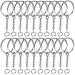 Teenitor Metal Split Key Chain Rings for Arts and Craft- 60 Key Chains 25mm with 26mm Chains and 60pcs Open Jump Ring for Craft Key Ring