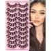 MilyBest 18mm Fluffy Cat Eye False Eyelashes - 10 Pairs | D Curl Volume Faux Mink Lashes for Natural Wispy Look - Pack A - Buy Online on SooperMarket.com