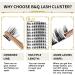 72 Cluster Lashes D Curl | Natural DIY D-MIX B22 Soft Fluffy Eyelash Extensions - Buy Online on SooperMarket.com