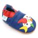 Dotty Fish Soft Leather Baby Shoes for Boys. Toddler Shoes. Non Slip. Animal Designs for Boys and Girls. 0-6 Months - 4-5 Years 3-4 Years Multicoloured Fish