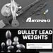 AMYSPORTS Egg Lead Fishing Weights Kit - Saltwater & Freshwater Bass Sinkers Set - Size 5 (1/2oz.) 15 pcs - Buy Online on SooperMarket.com