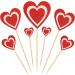 14 pcs Glitter Red Heart Cake Toppers Picks for Sweet Love Theme Wedding Engagement Valentine's Day Bridal Shower Mother's Day Party Cake Decors (Red Pink) - Buy Online on SooperMarket.com