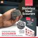 8pk Stainless Steel Scourer | Heavy Duty Metal Cleaning Pads - 6cm x 6cm | Thick Strong Wire Wool Scourers - Reusable - Buy Online on SooperMarket.com
