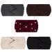 Whaline 5 Pieces Knit Headbands Winter Ear Warmers, 4 Elastic Turban Head Wraps and 1 Pearl Crochet Hair Band, Hair Scrunchies Scarves for Women Girls (Autumn&Winter Colors)