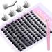 Self-Adhesive Lash Clusters Kit 9-13mm Individual False Eyelash Extension No Glue Needed Natural Look Wispy Reusable Soft Band Press-On Lashes Beginners Home DIY Salon Use(A03)