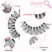 Russian Strip Lashes with Clear Band - D Curl Cat-Eye 12mm Wispy False Eyelashes | 14 Pairs | Heracks - Buy Online on SooperMarket.com