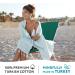 WETCAT Turkish Beach Towel 38x71 100% Cotton - Quick Dry, Sand Free, Oversized Towel for Adults - Aqua - Buy Online on SooperMarket.com