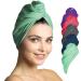 Haarurban set microfiber - 2 pieces suction -strong and quick -drying - special turban towel as well as hair towel (MINT) 2 pieces 08 - MINT