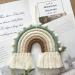 Rainbow Macrame Wall Hanging for Nursery Decor - Handmade Cotton Tassel for Kids Room (Beige) - Buy Online on SooperMarket.com