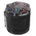 PUGED Large DND Dice Dragon Leather Drawstring Bags with Pockets Storage Bag for RPG MTG Game Dices Capacity Over 1000 Dice (Black)