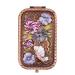JIABEIUS Vintage Travel Pocket Mirror Compact Mirror Rectangle Gold Makeup Mirror Folding Mini Pocket Mirror for Pocket School Bag Wallet Gift (Rectangle)