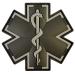 ACU Black EMS EMT Medic Paramedic Morale Tactical PVC 3D Fastener Patch