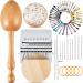 Darning Egg Mini Darning Loom Darning Egg for Socks 14 Hooks Small Speedweve Style Weaving Loom Darning Loom with 9 Pcs Large Eye Needles 50 Colors Darning Thread for Handcraft DIY Weaving Repair Tool