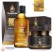 Moroccan Gold Series Deluxe Combo Set - Argan Oil Treatment with Keratin 50ml & Treatment Mask 250ml - Buy Online on SooperMarket.com