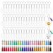 JIARON Acrylic Blank Keychains  200Pcs Acrylic Blank Keychain kits with 50 Pcs Acrylic Keychain Blanks  50 Pcs Keychain Tassels 50 Pcs Key Rings with Chain and 50 Pcs Jump Rings for DIY Keychain