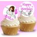 24 x Pre-Cut Happy Birthday Ballerina s1 Edible Stand up Wafer/Rice Paper Cupcake Cake Dessert Toppers Birthday Party Girl Woman Decorationss (Style 1) - Buy Online on SooperMarket.com