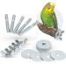 5 packing screws for tinkering yourself and cage attachment of bird toys bitch rods seat boards etc. (steel galvanized) galvanized steel