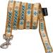 Touchdog Caliber Designer Embroidered Fashion Pet Dog Leash and Harness Combination Medium Brown Pattern Brown Pattern Medium - Buy Online on SooperMarket.com