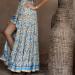 Sanahy Women Boho Floral Print High Low Maxi Dress - Blue XL - Buy Online on SooperMarket.com