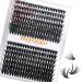 HxyGogo Lash Clusters DIY Eyelash Extenisons Natural Look Wispy Clusters Lashes 8-16MM D Curl Individual Lashes 280 pcs DIY at Home Wispy Fluffy Lash Extensions Reusable Individuals(40D-50D) Cluster 40D-50D