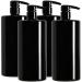 Youngever 4-Set 1l pumping pumping for shampoo reusable plastic pump dispenser soap dispenser dispenser lottery donor empty bottle for liquid shampoo lotions kitchen bathroom (black) 907 g