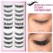 20 Pairs Wispy Mink Top & Bottom False Eyelashes Set with Applicator - Reusable Faux Mink Anime Lashes for Cosplay - Buy Online on SooperMarket.com